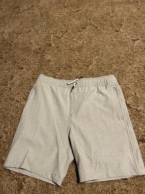 Men's Athletic Drawstring Shorts - Light Gray